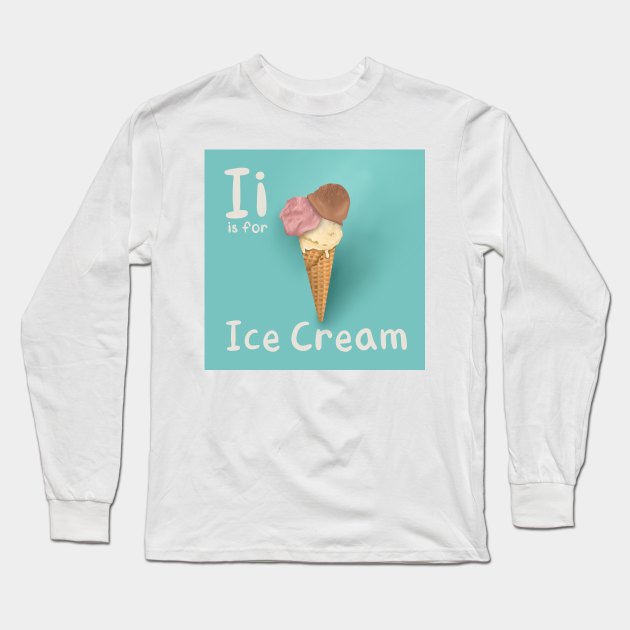 I is for Ice Cream Long Sleeve T-Shirt by simonescha